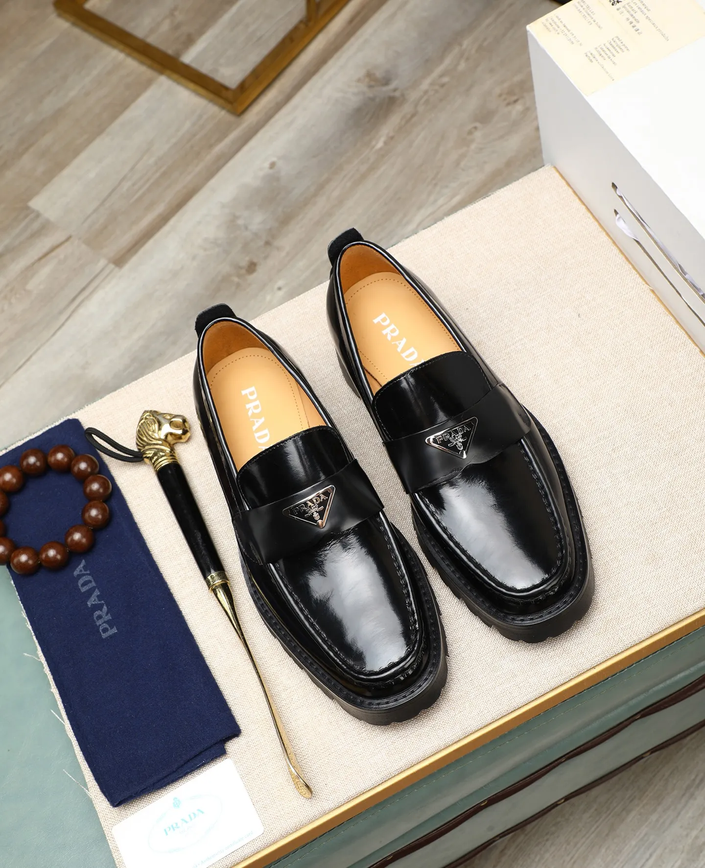 Men's men's shoes 💰540 (water-dyed cow leather) 📛📛PRADA high-end 20 counter latest model formal business leather shoes 👔 original version of the highest quality! Imported from Italy🇮🇹First layer calfskin fabric➕Cowhide lining Original outsole Formal size: 38➖45